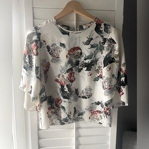 Aritzia “Wilfred” floral blouse, size small